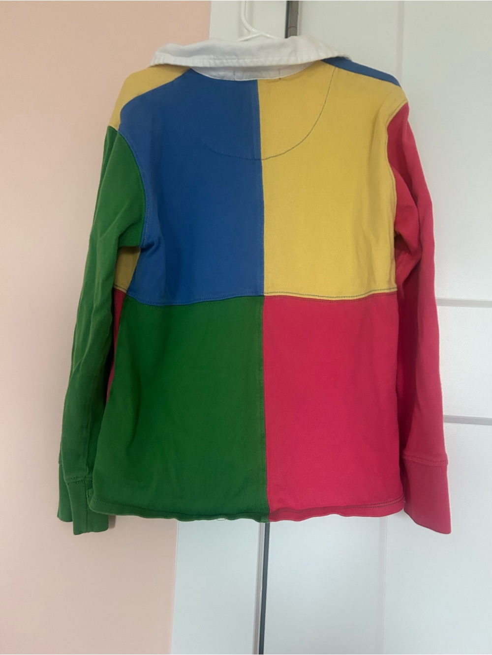 Lands' End Kids' Colorblock Rugby Shirt - Multit size 7/8 - Picture 6 of 6